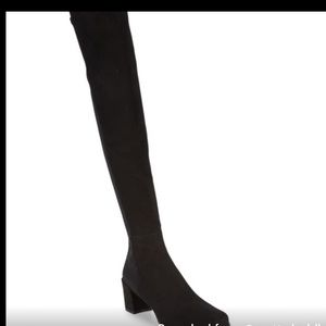 $700 NEW STUART WEITZMAN 5050 BLOCK HEEL STRETCH SUEDE OVER THE KNEE BOOTS SZ 10